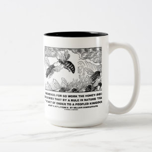 Gehorsam-Arbeits-Honigbienen Henry V Shakespeare Zweifarbige Tasse