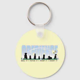 Gehorsam: Hebe es, fange es, spucke es, sang es. Schlüsselanhänger