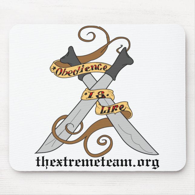 Gehorsam ist LebenMausunterlage Mousepad (Vorne)