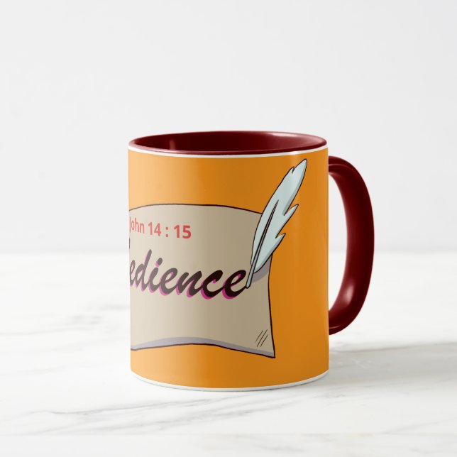 Gehorsam ( John 14:15 ) Tasse & Cup (VorderseiteRechts)