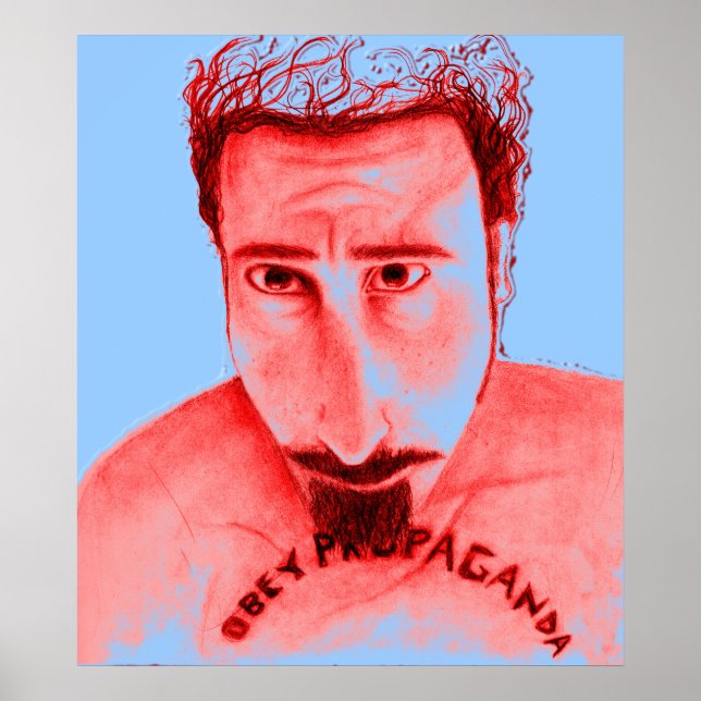 Gehorsam Propganda rot Poster (Vorne)