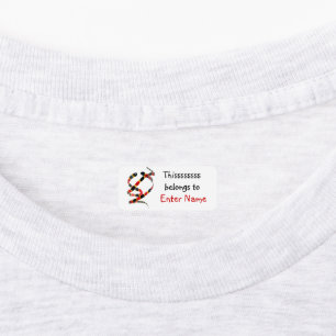 gehört dem Personalisierten Tier Snake an Etiketten