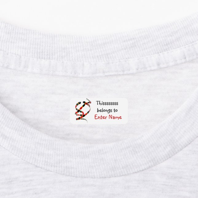 gehört dem Personalisierten Tier Snake an Etiketten (Befestigt)