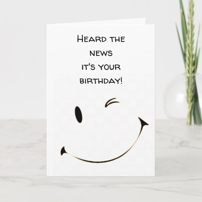 GEHÖRT, ES IST "DEIN GEBURTSTAG" KARTE (Vorderseite)