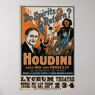 Geht Geist zurück? Houdini sagt nein [1909] Poster
