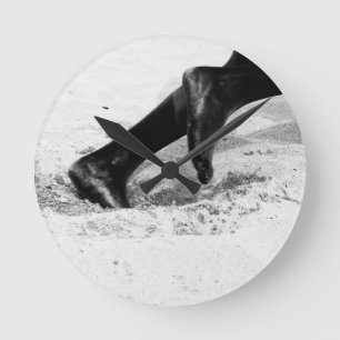 geht langsam dem Sand aus Runde Wanduhr