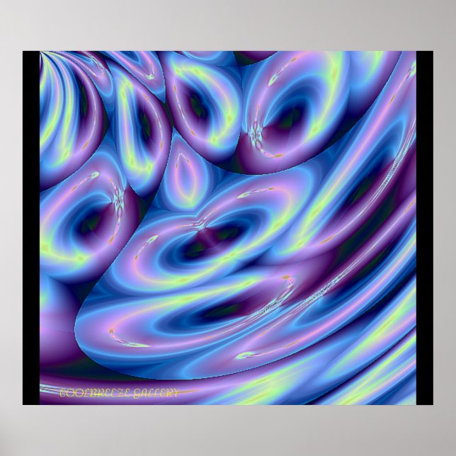 GEHT MIT DEM FLUSS!!! (Blau) Poster (Vorne)