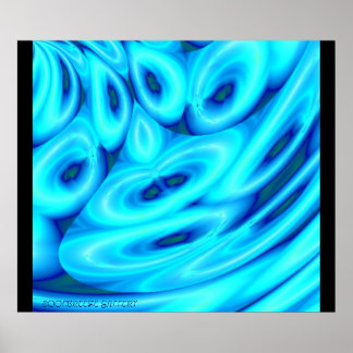 GEHT MIT DEM FLUSS!!! (Eisblau) Poster