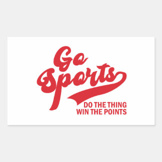 Geht Sport Mach Das Ding Gewinnt Die Punkte Sportl Rechteckiger Aufkleber