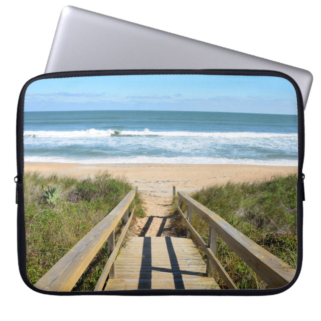 Gehweg zum Strand Laptopschutzhülle (Vorderseite)