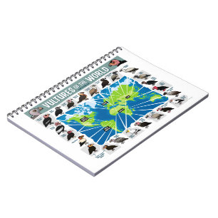 Geier der Weltkarte Notizblock