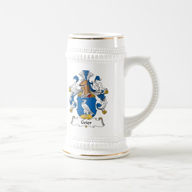 Geier Familienwappen Bierglas (Rechts)