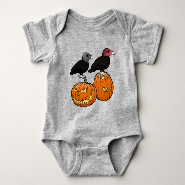 Geier feiern Halloween! Baby Strampler (Vorderseite)