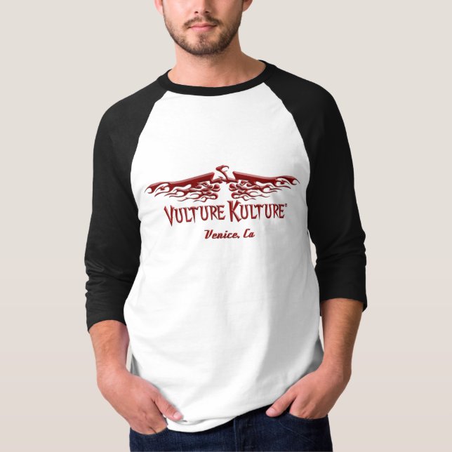 Geier Kulture® rotes Metalllogo T-Shirt (Vorderseite)