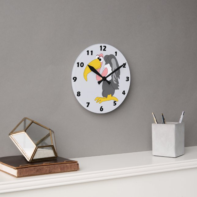 Geierdesign Runde Wanduhr (Büro)