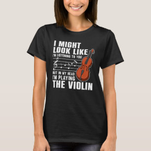 Geige für Männer Frauen Geiger Geigenspieler 3 T-Shirt