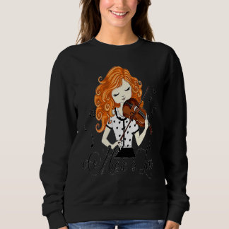 Geige Geige Kleid Musical Jugend Sweatshirt