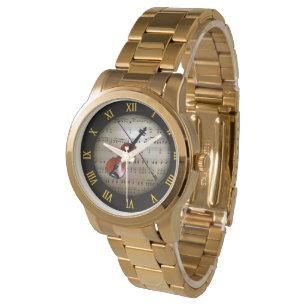 Geige ~ Hintergrund "Der musikalische Planet" * ~ Armbanduhr