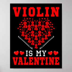Geige ist mein Valentinsinstrument Team Niedliche Poster