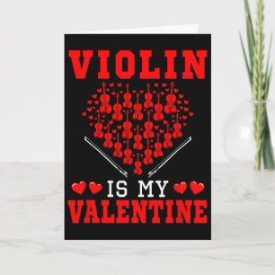 Geige ist mein Valentinstag Instrument Team Süße H Karte