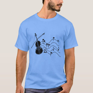 Geige mit Musiknoten Geschenk T-Shirt