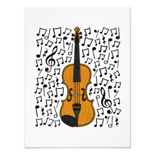 Geige Musical Notes Violinist Music Teacher Fotodruck