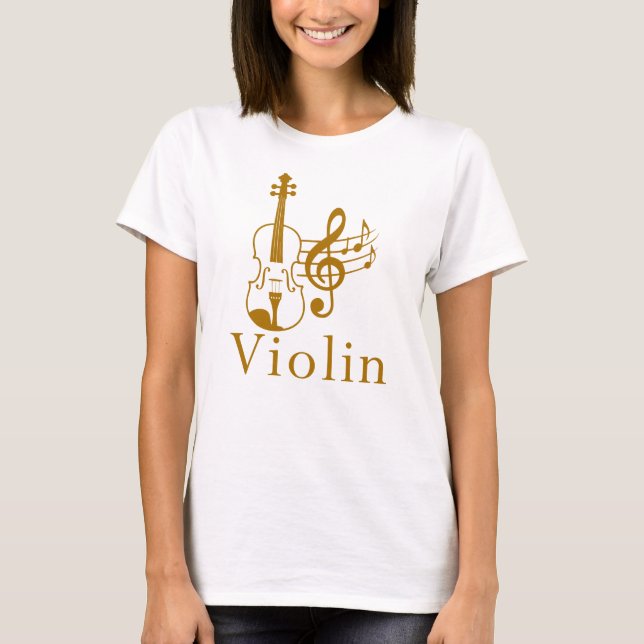 Geige, Musiklehrer T-Shirt (Vorderseite)