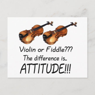 Geige oder Fiddle?? Postkarte