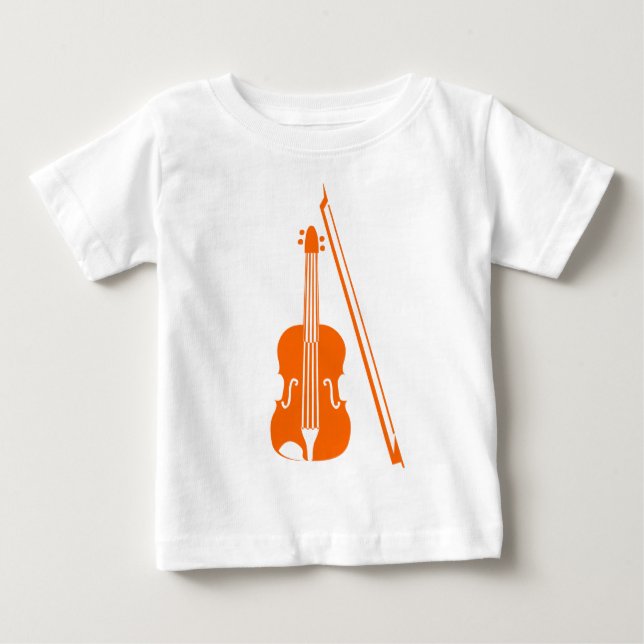 Geige - Orange Baby T-shirt (Vorderseite)