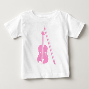 Geige - Rosa Baby T-shirt