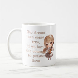 Geige spielen in Aktion Kaffeetasse