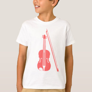 Geige - Tropisches Rosa T-Shirt