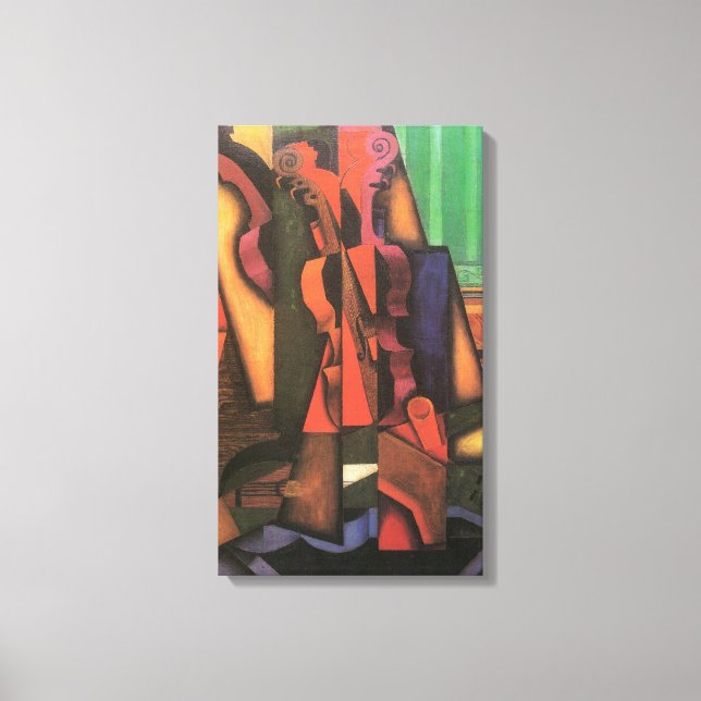 Geige und Gitarre von Juan Gris, Vintage kubistisc Leinwanddruck (Vorderseite)