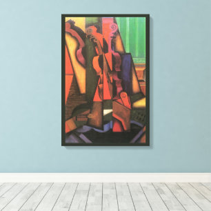 Geige und Gitarre von Juan Gris, Vintage kubistisc Leinwanddruck