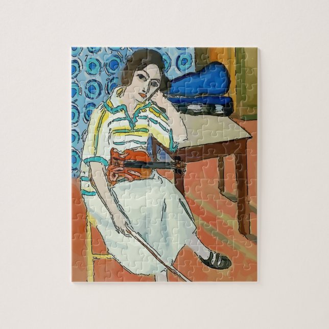 Geige und Handy, Fauvismus Puzzle (Vertikal)