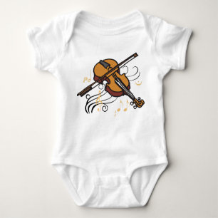 Geige und Musik Baby Strampler