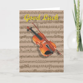 Geige und Musikblatt. Karte