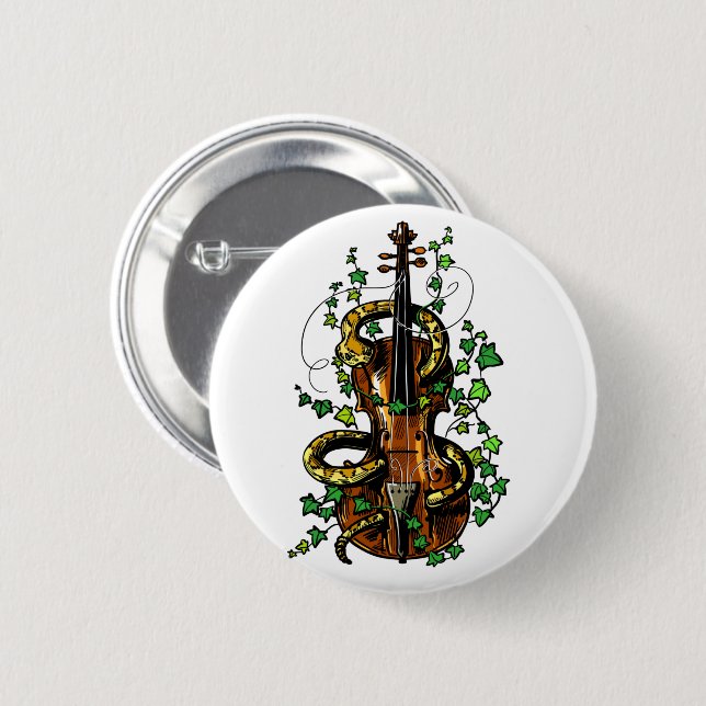Geige und Schlange Button (Vorne & Hinten)