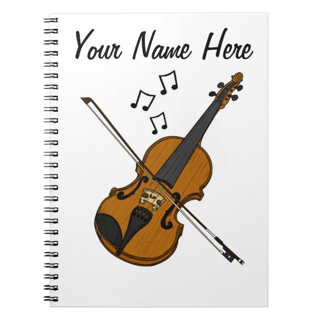 Geige Violinist Musician Music Lehrer Custom Notizblock (Vorderseite)