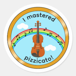 Geigen Pizzicato Kinder Auszeichnung Motivations A Runder Aufkleber
