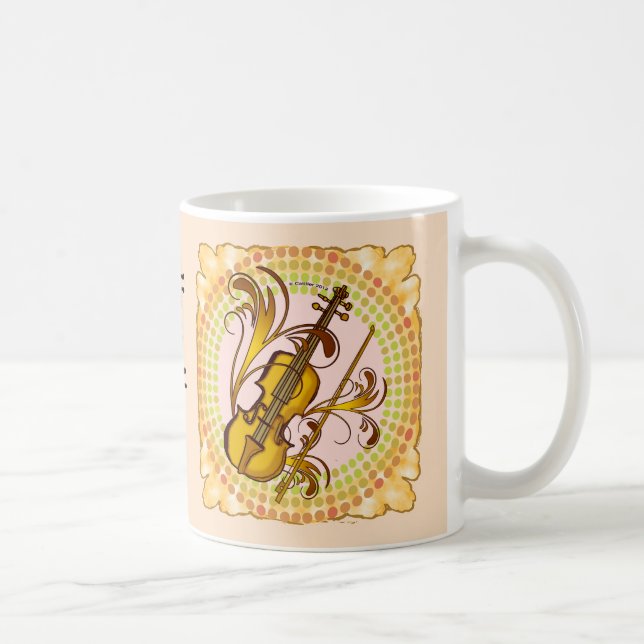Geigen-Rhythmus-Tasse Kaffeetasse (Rechts)