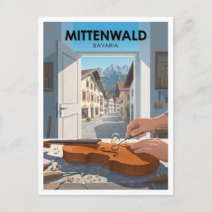 Geigenbauviertel Mittenwald Deutschland Postkarte