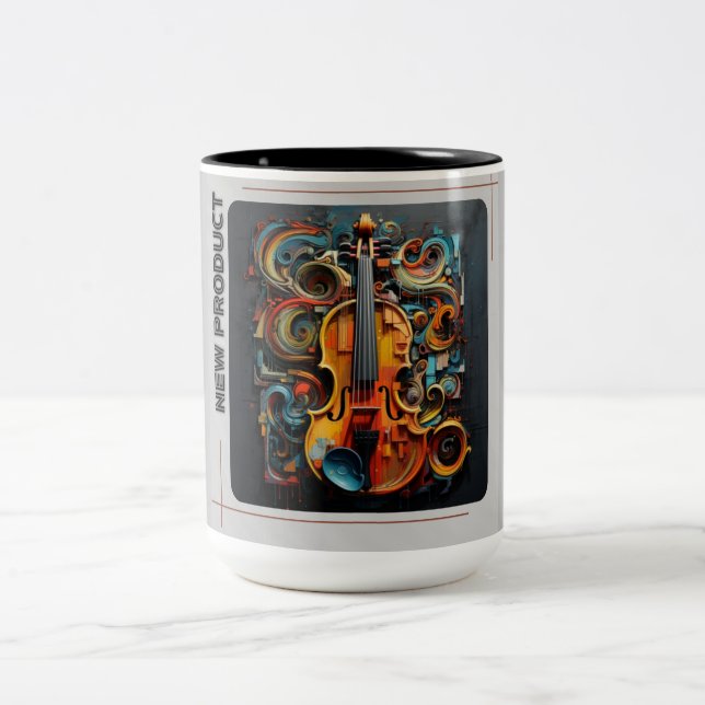 Geigenkunstschaffung Zweifarbige Tasse (Mittel)