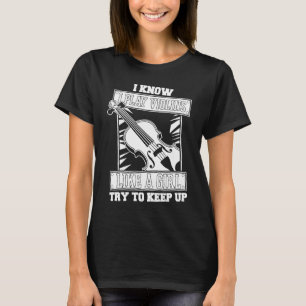 Geigenmädchen Fiedel Fiedler Violinistin T-Shirt