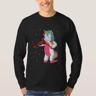 Geigenmusik Einhorn Fiedel Saiteninstrument fiedel T-Shirt
