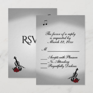 Geigenmusik Hochzeit RSVP Karte