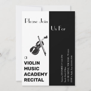 Geigenmusikakademie Elegantes modernes Konzert Einladung