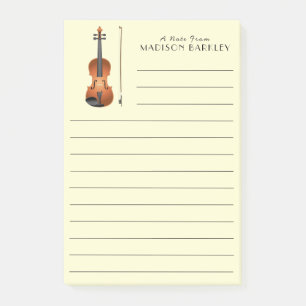 Geigenmusiker-Lehrer Streichorchester Post-it Klebezettel