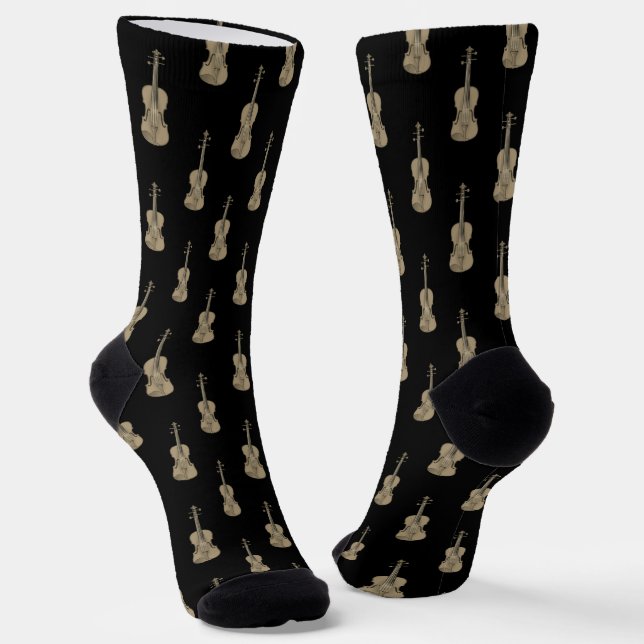 Geigenmuster  socken (Gewinkelt)