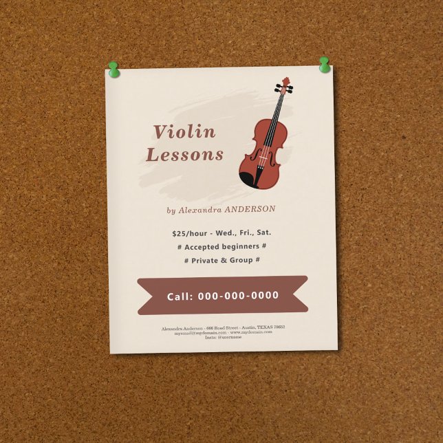 Geigenunterricht Flyer (Violin Lessons Flyer)